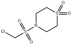 Thiomorpholine, 4-[(chloromethyl)sulfonyl]-, 1,1-dioxide Structure