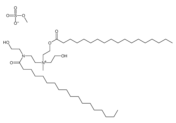 2-hydroxy-N-{2-[(2-hydroxyethyl)(octadecanoyl)amino]ethyl}-N-methyl-N-[2-(octadecanoyloxy)ethyl]ethanaminium methyl sulfate结构式
