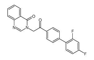 3-[2-[4-(2,4-difluorophenyl)phenyl]-2-oxoethyl]quinazolin-4-one Structure