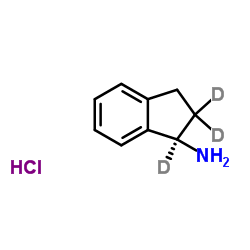 (R)-1-Aminoindane-d3 Hydrochloride结构式