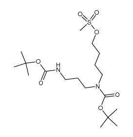 O,O'-Di(tert-butyl)-N-[4-(mesyloxy)butyl]-N,N'-(propan-1,3-diyl)bis[carbamat] Structure