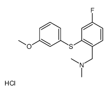 1-[4-fluoro-2-(3-methoxyphenyl)sulfanylphenyl]-N,N-dimethylmethanamine,hydrochloride Structure