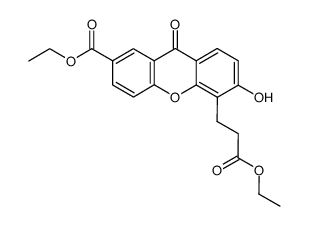 7-(ethoxycarbonyl)-3-hydroxy-9-oxo-9H-xanthene-4-propanoic acid ethyl ester Structure