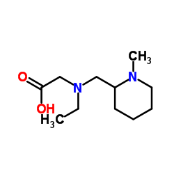 N-Ethyl-N-[(1-methyl-2-piperidinyl)methyl]glycine Structure