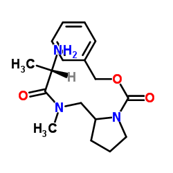 Benzyl 2-{[alanyl(methyl)amino]methyl}-1-pyrrolidinecarboxylate结构式