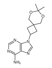 9-(7,7-dimethyl-6,8-dioxaspiro<3.5>non-2-yl)-9H-purin-6-amine Structure
