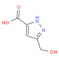 3-(羟基甲基)-1H-吡唑-5-羧酸结构式