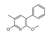 2-chloro-6-methoxy-3-methyl-5-phenylpyridine结构式