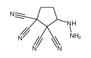 3-hydrazinylcyclopentane-1,1,2,2-tetracarbonitrile Structure