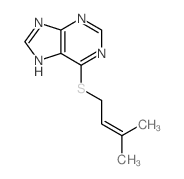 9H-Purine,6-[(3-methyl-2-buten-1-yl)thio]-结构式