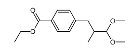 Benzoic acid, 4-(3,3-dimethoxy-2-methylpropyl)-, ethyl ester (9CI) Structure
