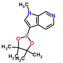 1-methyl-3-(tetramethyl-1,3,2-dioxaborolan-2-yl)-1H-pyrrolo[2,3-c]pyridine Structure