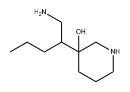 3-(1-氨基戊-2-基)哌啶-3-醇结构式