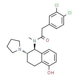 3,4-dichloro-N-methyl-N-(2-(pyrrolidin-1-yl)-1,2,3,4-tetrahydro-5-hydroxynaphthalen-1-yl)benzeneacetamide Structure