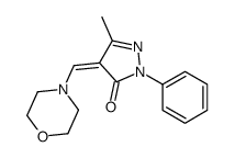 3-Methyl-4-(morpholinomethylene)-1-phenyl-2-pyrazolin-5-one Structure