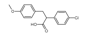 (±)-2-(4-chlorophenyl)-3-(4-methoxyphenyl)propanoic acid结构式