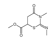 3,4,5,6-Tetrahydro-3-methyl-2-(methylimino)-4-oxo-2H-1,3-thiazine-6-carboxylic acid methyl ester结构式