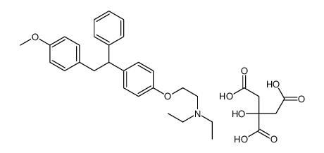 N,N-diethyl-2-[4-[2-(4-methoxyphenyl)-1-phenylethyl]phenoxy]ethanamine,2-hydroxypropane-1,2,3-tricarboxylic acid Structure