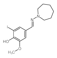 Phenol,4-[[(hexahydro-1H-azepin-1-yl)imino]methyl]-2-iodo-6-methoxy-结构式