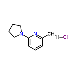 2-Methyl-6-(1-pyrrolidinyl)pyridine hydrochloride (1:1)结构式