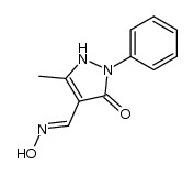 5-methyl-3-oxo-2-phenyl-2,3-dihydro-1H-pyrazole-4-carbaldehyde oxime结构式