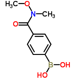 {4-[Methoxy(methyl)carbamoyl]phenyl}boronic acid structure