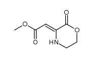 methyl (2'-oxomorpholin-3'-ylidene)acetate结构式