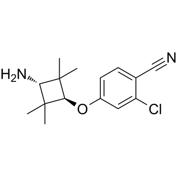 2-chloro-4-[trans-3-amino-2,2,4,4-tetramethylcyclobutoxy]benzonitrile Structure
