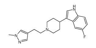 5-fluoro-3-[1-[2-(1-methylpyrazol-4-yl)ethyl]piperidin-4-yl]-1H-indole结构式