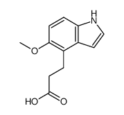 5-methoxy-1H-indole-4-propanoic acid结构式