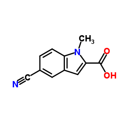 5-Cyano-1-methyl-1H-indole-2-carboxylic acid结构式