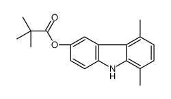 (5,8-dimethyl-9H-carbazol-3-yl) 2,2-dimethylpropanoate Structure