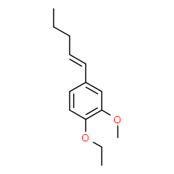 Benzene, 1-ethoxy-2-methoxy-4-(1-pentenyl)-, (E)- (9CI)结构式