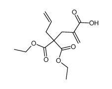 2-allyl-2-ethoxycarbonyl-4-methylene-pentanedioic acid 1-ethyl ester结构式
