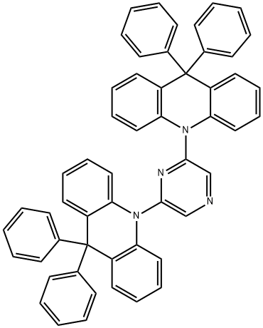 2,6-bis(9,9-diphenylacridin-10(9H)-yl)pyrazine Structure