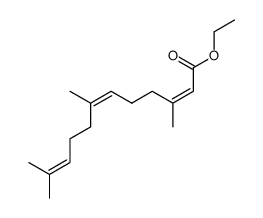(2Z,6Z)-3,7,11-Trimethyl-2,6,10-dodecatrienoic acid ethyl ester结构式