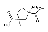 1,3-Cyclopentanedicarboxylicacid,1-amino-3-methyl-,(1S,3S)-(9CI) Structure