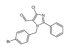 3-[(4-bromophenyl)methyl]-5-chloro-2-phenylimidazole-4-carbaldehyde Structure