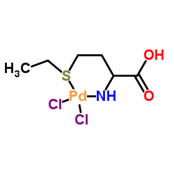 2,2-dichloro-1-ethyl-1λ4-thia-3-aza-2λ4-palladacyclohexane-4-carboxylic acid结构式