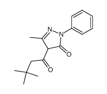 1-phenyl-3-methyl-4-(tert-butylacetyl)-5-pyrazolone结构式