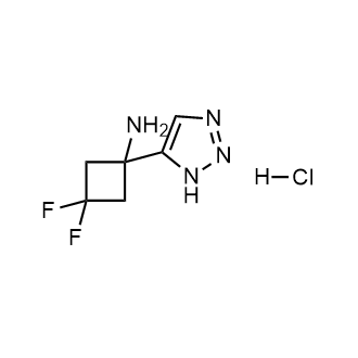 3,3-二氟-1-(1H-1,2,3-三唑啉-5-基)环丁烷-1-胺盐酸盐结构式