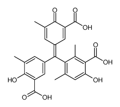 3-[(3-Carboxy-4-hydroxy-5-methylphenyl)(3-carboxy-5-methyl-4-oxo-2,5-cyclohexadien-1-ylidene)methyl]-6-hydroxy-2,4-dimethylbenzoic acid picture