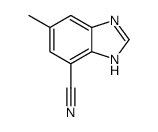 1H-Benzimidazole-4-carbonitrile,6-methyl-(9CI)结构式