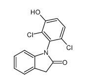 1-(2,6-dichloro-3-hydroxyphenyl)indolin-2-one结构式