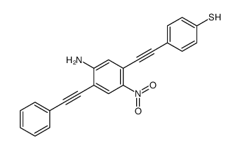 4-[2-[5-amino-2-nitro-4-(2-phenylethynyl)phenyl]ethynyl]benzenethiol结构式