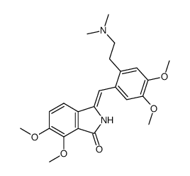 (Z)-3-(2-(2-(dimethylamino)ethyl)-4,5-dimethoxybenzylidene)-6,7-dimethoxyisoindolin-1-one结构式