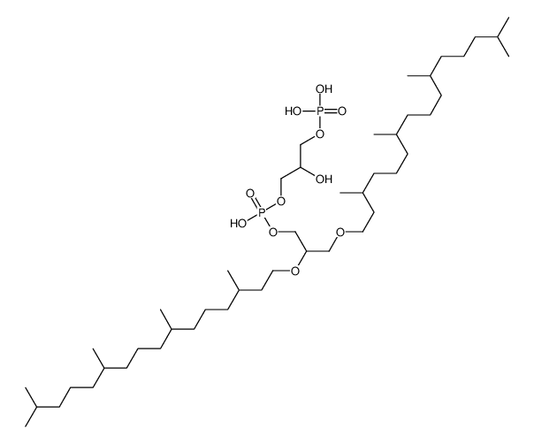 2,3-diphytanyl-sn-glycerol-1-phospho-3'-sn-glycerol 1'-phosphate Structure