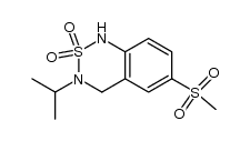 3,4-dihydro-3-(1-methylethyl)-6-(methylsulfonyl)-1H-2,1,3-benzothiadiazine-2,2-dioxide Structure