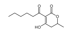 3-Esanoyl-5,6-dihydro-4-hydroxy-6-methyl-2H-pyran-2-on Structure