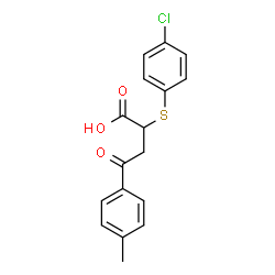 2-[(4-CHLOROPHENYL)SULFANYL]-4-(4-METHYLPHENYL)-4-OXOBUTANOIC ACID picture